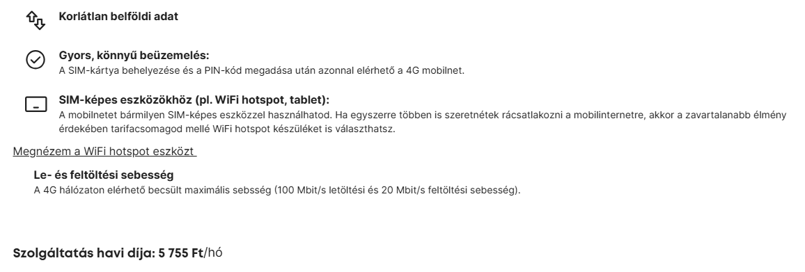 one korlátlan mobilnet