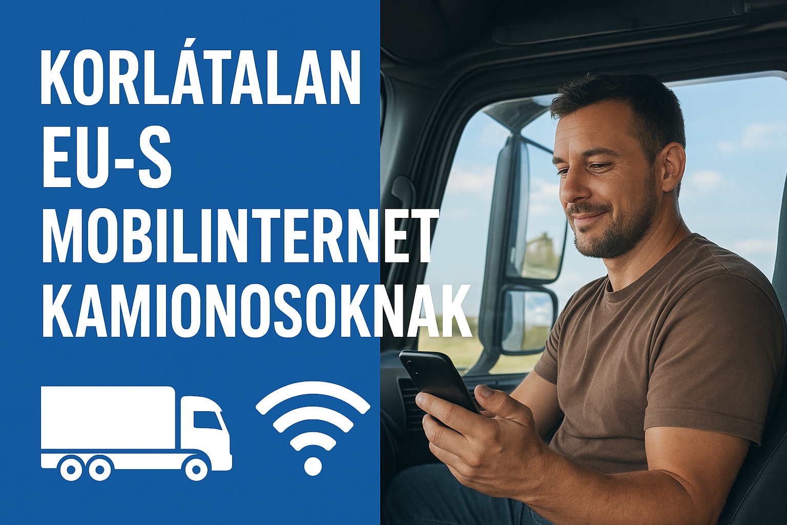 Korlátlan EU mobilinternet kamionosoknak – Korlátlan internet külföldön 🚚📶