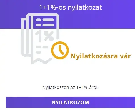 adó 1 százalék