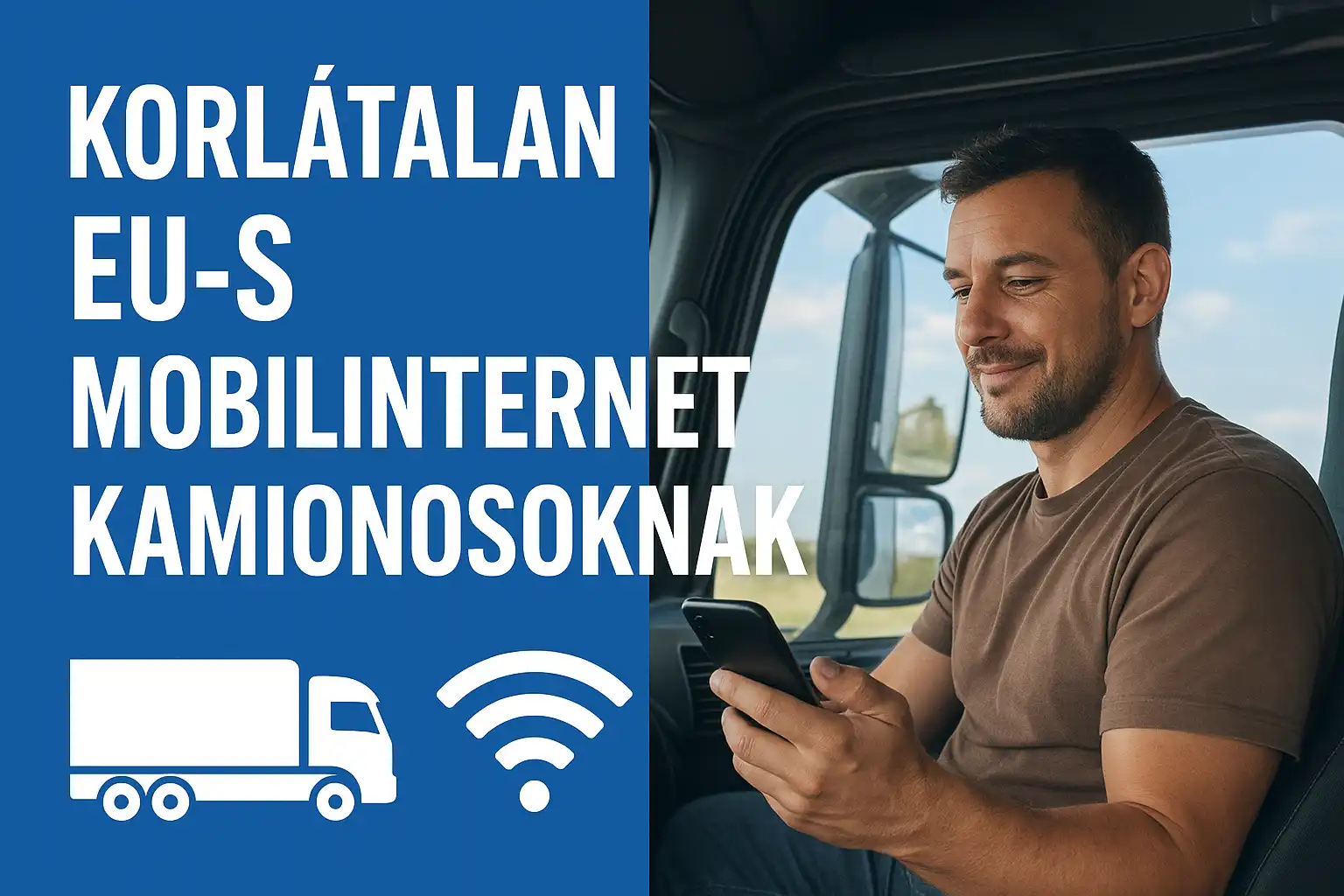 Korlátlan EU mobilinternet kamionosoknak – Korlátlan internet külföldön 🚚📶